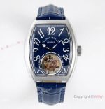 AB Factory Copy Franck Muller Cintree Curvex Imperial Tourbillon Watch 39.6mm Blue Dial
